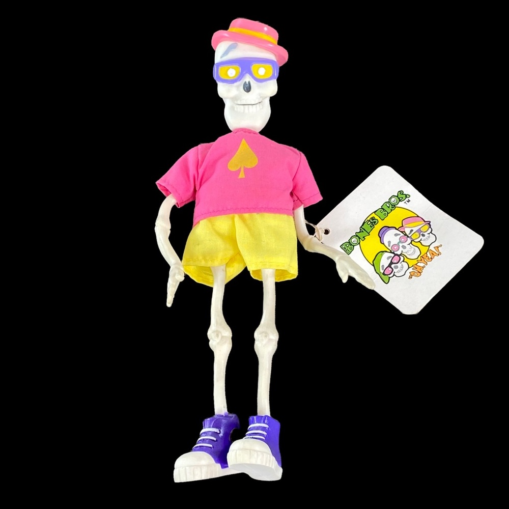Vintage 1990 Hamilton Gifts, Bones Bros, skeleton figure/doll